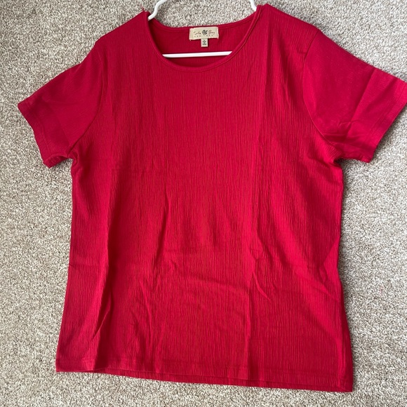 New Turtle Bay Red Short Sleeve Standard T Shirt Top Size L - Picture 1 of 7